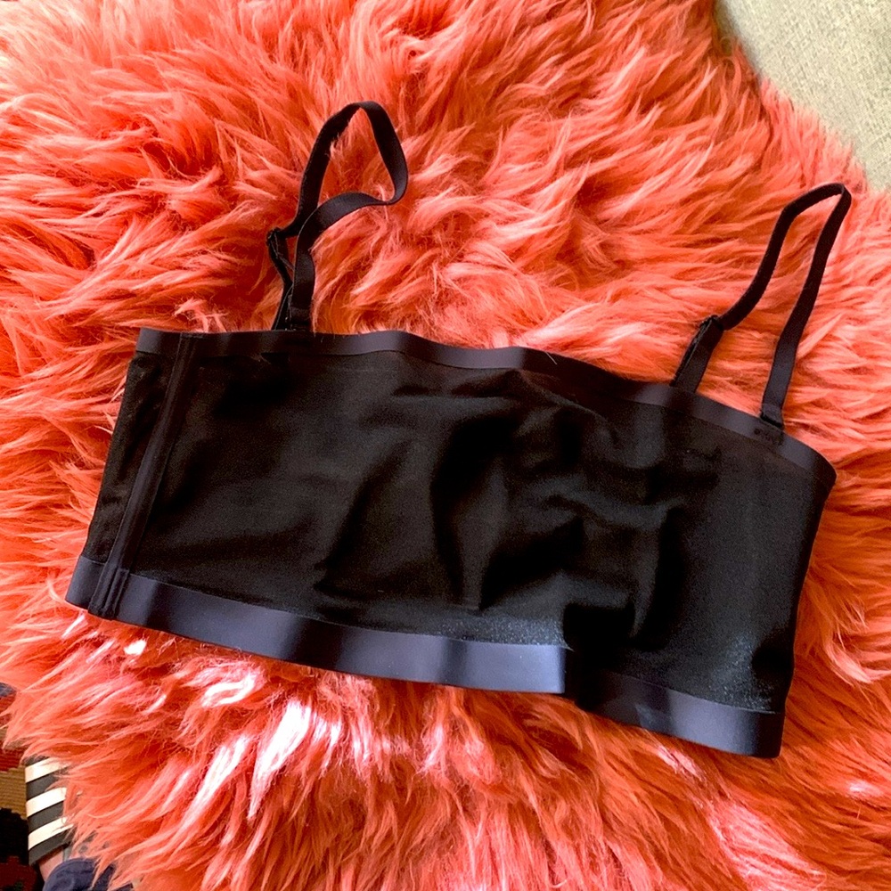 🖤 SKIMS- SHEER SCULPT BANDEAU BRA- Onyx/ Black NEW